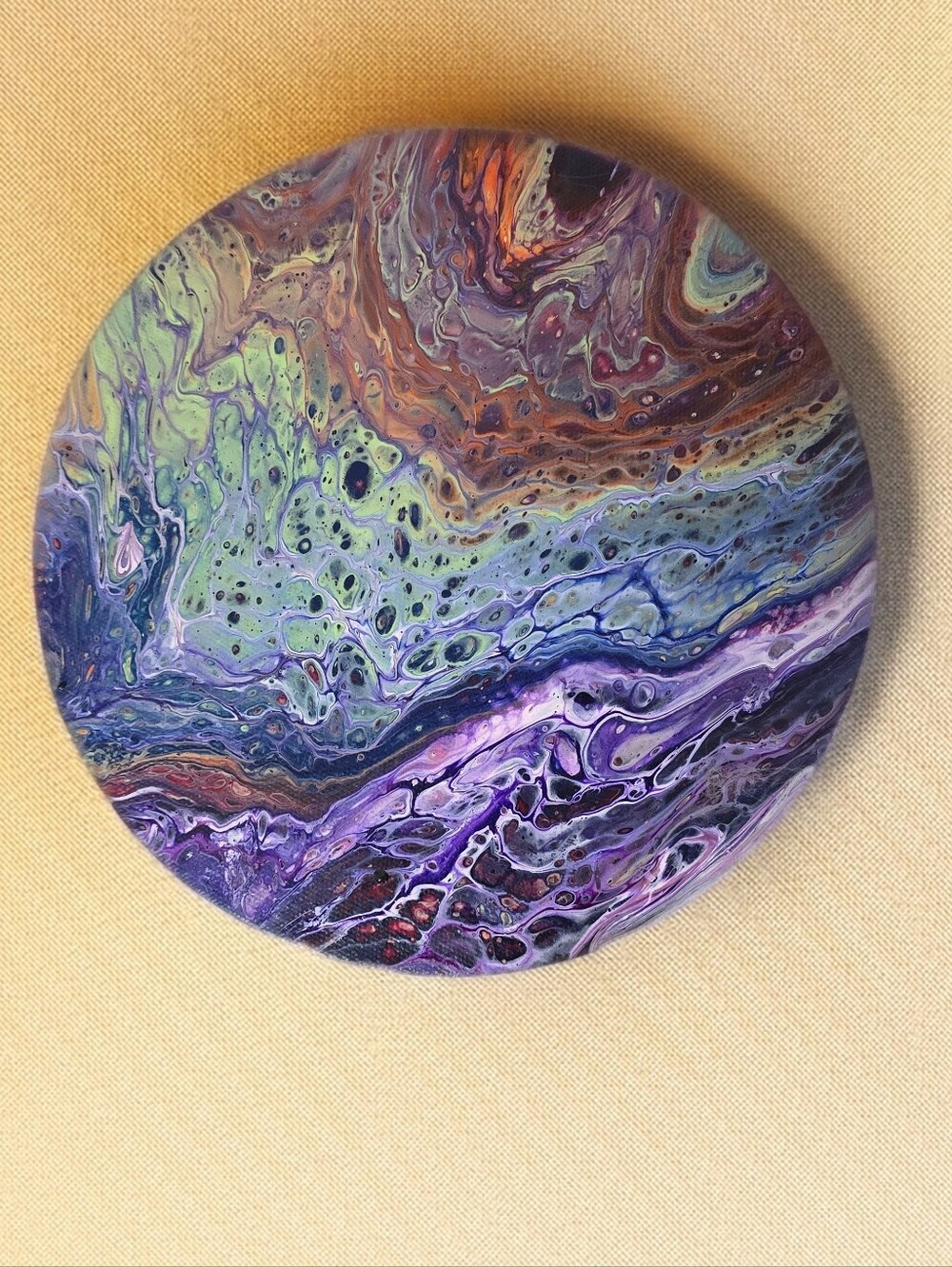 Original, One Of A Kind Abstract Pour Painting
